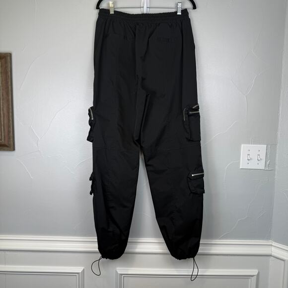 Unbranded Black Utility Cargo Pants 30" Waist Zip Pockets Streetwear - Picture 3 of 7